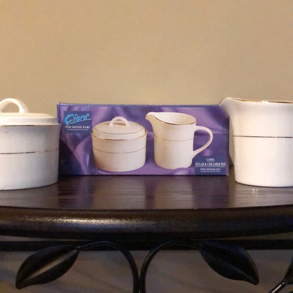 CIERA•FINE DINNER WARE•CAROL SUGAR&CREAMER POT SET - Picture 7 of 8